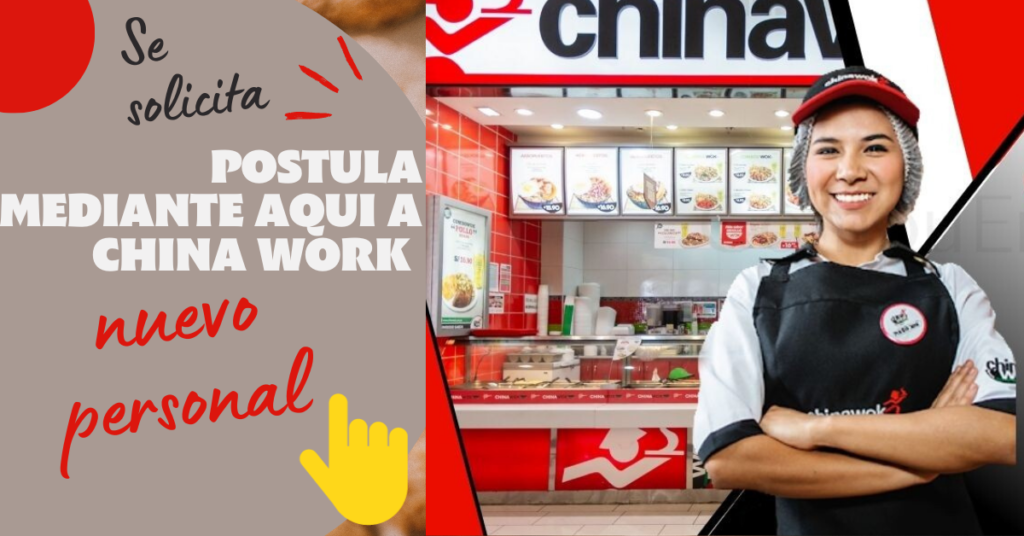¿BUSCAS TRABAJO? SÉ PARTE DE CHINA WOK